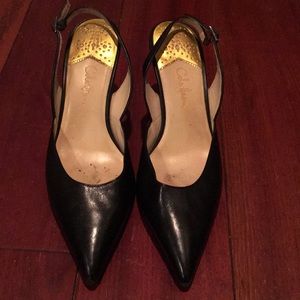 Cole Hann, size 7 black slingback heels